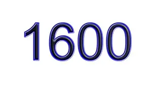 Nightlife Prints: blue 1600 number 3d effect white background