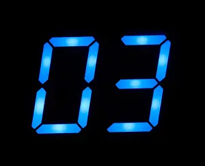 Numeral Prints: Blue digital number 03