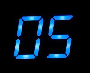 Numeral Prints: Blue digital number 05
