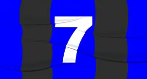 Polo Prints: Blue footballer's number on a football jersey