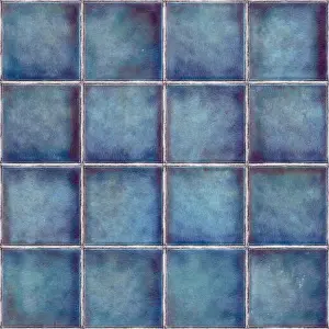 Porcelain Prints: Blue glazed ceramic tile, Crackle glass mosaic tile, Background with glazed tile texture