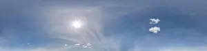 360 Degree Prints: blue sky with clouds as seamless hdri 360 panorama with zenith in spherical equirectangular projection format use for