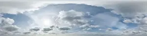 360 Degree Prints: blue sky with haze in 360 hdri panorama in equirectangular format with zenith and clouds