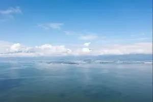 Water Blue Prints: Blue sky and lake. Photo in Erhai, Yunnan, China