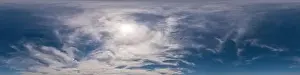 Blue sky panorama with Cirrus clouds