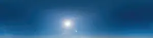 Blue sky panorama with Cirrus clouds