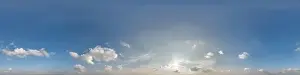 Drone Patch Prints: blue sunset sky with clouds as seamless hdri 360 panorama view with zenith in spherical equirectangular format for use