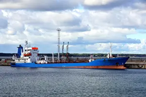 Cargo Prints: blue, traffic, transportation, maritime, cloud, transport, vessel, sight, view,