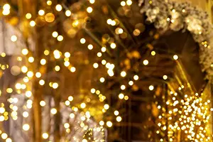 Shimmering Prints: A blurred background filled with warm