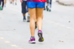 Blurred - People jogging at the park Bangkok Thailand