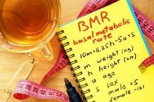 Formula Prints: BMR basal metabolic rate formula in a notepad