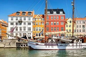 City Collection: The boat in Nyhavn Canal, Copenhagen, Denmark