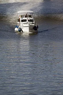 Leisure Time Prints: Boat on Saar River, Saarbrücken, Germany