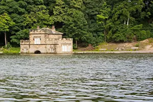 Boathouse Prints: The boathouse at Newmillerdam, Wakefield, West Yorkshire, UK