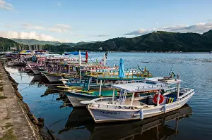 Oceans Prints: Boats in the harbour of Paraty, Rio de Janeiro State, Brazil