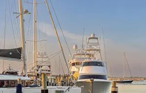 Sails Prints: Boats at Waterfront Marina in Sag Harbor, NY