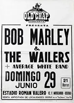 Billboard Prints: Bob Marley and The Wailers plus Average White Band in concert in Madrid