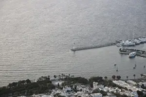 Cristo Prints: Bodrum, Turkey. 04 October 2023: Seaside town of Turgutreis and spectacular sunsets