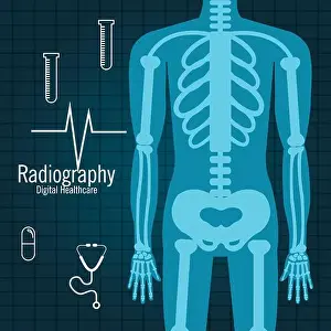 Radiography Prints: body radiography isolated icon design