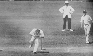 Controversial Prints: Bodyline 3rd Test Oldfield 02