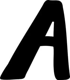 Childlike Prints: Bold A letter latin english