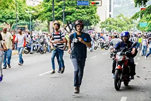 Protest Prints: Bolivarian National Police and the National Guard stationed in the streets of Caracas