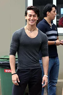 Khan Prints: Bollywood actor Tiger Shroff during celebrity football match organized Aamir Khan's daughter Ira Khan Cooperage