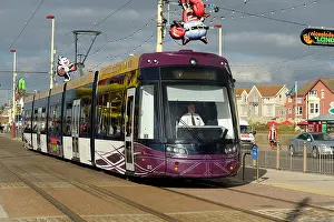Bombardier Prints: bombardier flexity trams blackpool lancashire england uk
