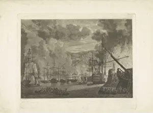 Aquatint Prints: Bombardment of Algiers