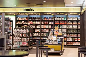 Bookshelf Prints: Bookshop in Auckland International Airport, New Zealand