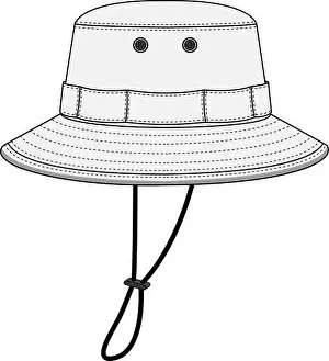 Headwear Prints: Boonie hat ( adventure hat ) template vector illustration