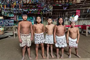 Masks Prints: The Bora are an Indigenous Tribe of the Peeruvian Amazon