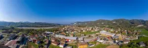Panorama Hill Prints: Borghetto di Borbera Pemonte Italy Village aerial View Panorama landscape
