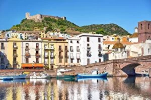 Images Dated 11th September 2015: Bosa Old Town, view to Malaspina Castle, Riviera del Corallo, Sardegna (Sardinia Island), Italy