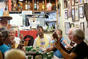 Latino Prints: A Bossa Nova, Choro or Samba band playing live acoustic music at the Bip Bip - a long-established Samba