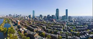Hancock Prints: Boston Back Bay modern city skyline including John Hancock Tower