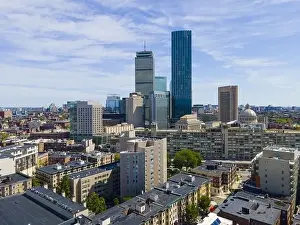 Hancock Prints: Boston Back Bay skyscrapers including Prudential Tower