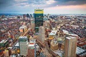 Images Dated 21st November 2018: Boston, Massachusetts, USA downtown skyline at dusk