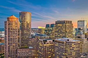 Images Dated 12th October 2016: Boston, Massachusetts, USA financial district cityscape
