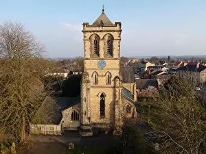 Clock Face Prints: Boston Spa Church Wetherby UK, St Mary's Church in Boston Spa