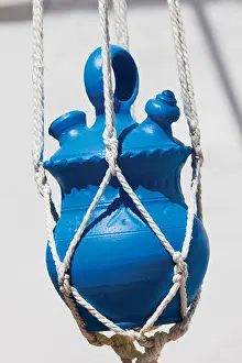 Earthenware Prints: Botijo Typical Spanish earthenware water jug with spout and handle