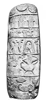 Boundary Stone of Ritti-Marduk with information about gods symbols and zodiac in time of Babylon's Nebuchadnezzar I