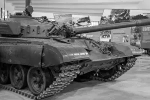 Bovington.Dorset.United Kingdom.February 25th 2024.A T-72 Main Battle tank is on show at the Tank Museum in Dorset