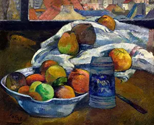 Typically Prints: Bowl of Fruit and Tankard before a Window 1890 Paul Gauguin 1848–1903 France French