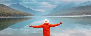Natural Background Prints: Bowman lake