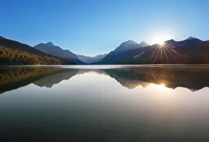 Natural Background Prints: Bowman Lake is located in the northwestern part of Glacier National Park in Montana, USA