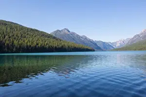 Natural Background Prints: Bowman Lake is located in the northwestern part of Glacier National Park in Montana, USA
