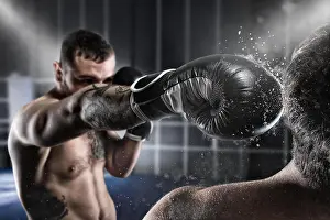 Fatigue Prints: Boxer in a boxe competition beats his opponent