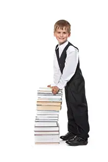 Hardcover Prints: Boy and books
