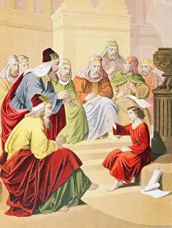 Teachers Prints: The boy Jesus debating with priests and teachers in the temple